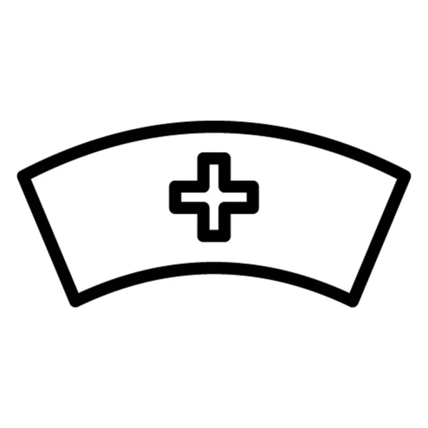 Καπέλο Νοσοκόμας Μεμονωμένο Εικονίδιο Διάνυσμα Οποίο Μπορεί Εύκολα Τροποποιηθεί Επεξεργαστεί — Διανυσματικό Αρχείο