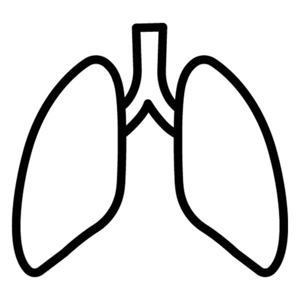 Icône Vectorielle Isolée Des Poumons Humains Qui Peut Être Facilement — Image vectorielle