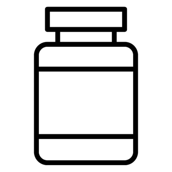 Medicine Jar Isolated Vector Icon Which Can Easily Modified Edit — Stock Vector