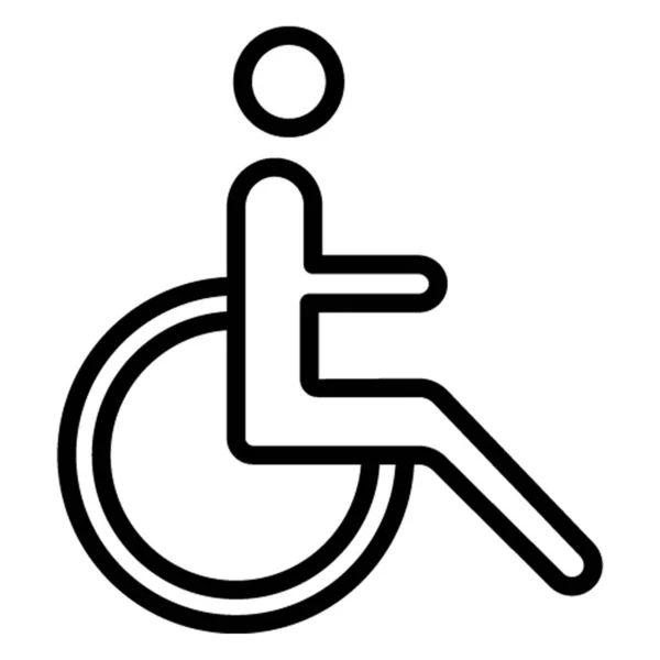Handicap Ícone Vetor Isolado Que Pode Ser Facilmente Modificado Editar — Vetor de Stock