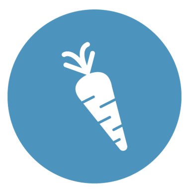 Kolayca değiştirilebilen veya düzenlenebilen havuç izole edilmiş Vektör simgesi