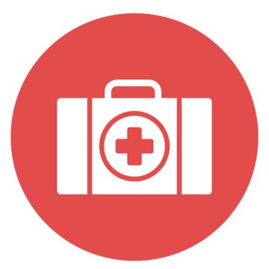 Kolayca değiştirilebilen ya da düzenlenebilen İlk Yardımcı Vektör simgesi