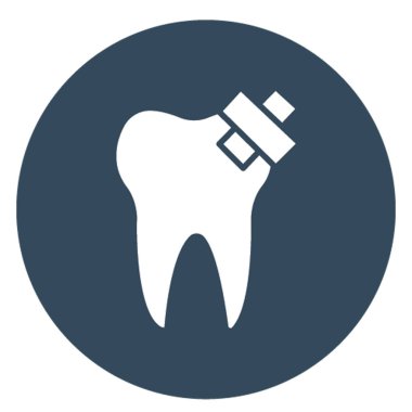 Kolayca değiştirilebilen ya da düzenlenebilen Diş Yardımı İzole Vektör simgesi