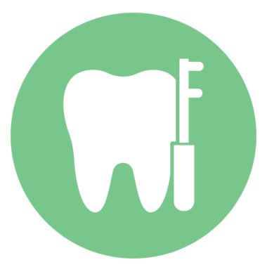 Kolayca değiştirilebilen ya da düzenlenebilen Diş Bakımı İzole Vektör simgesi