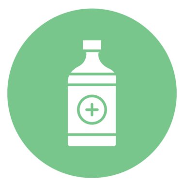 Syrup Şişesi İzole Vektör simgesi Kolayca değiştirilebilir veya düzenlenebilir