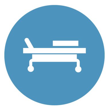 Kolayca değiştirilebilen ya da düzenlenebilen Sedye İzole Vektör simgesi