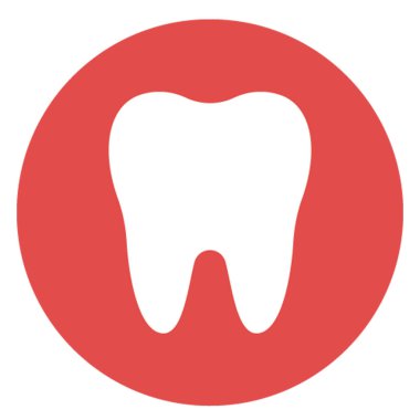 Kolayca değiştirilebilen ya da düzenlenebilen Diş İzole Vektör simgesi