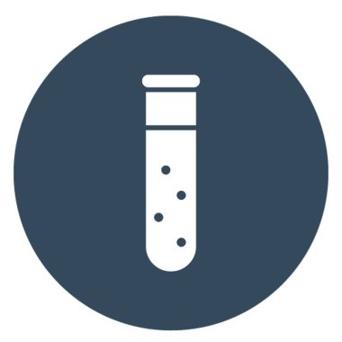 Kolayca değiştirilebilir veya düzenlenebilir test tübü izole edilmiş vektör simgesi