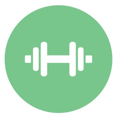 Kolayca değiştirilebilen ya da düzenlenebilen Dumbbell İzole Vektör simgesi