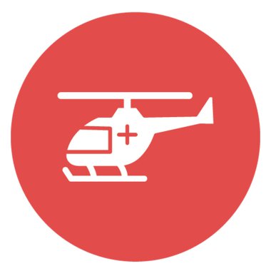 Hava ambulansı izole edilmiş vektör simgesi kolayca değiştirilebilir ya da düzenlenebilir