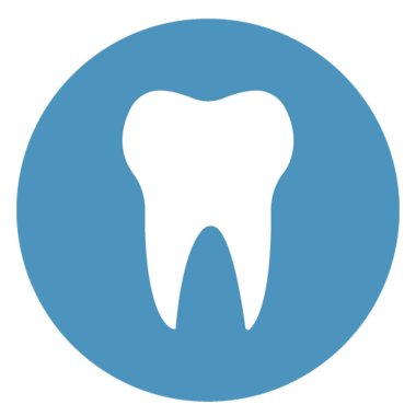 Kolayca değiştirilebilen ya da düzenlenebilen Diş İzole Vektör simgesi