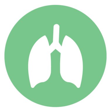 İnsan Ciğerleri İzole Vektör simgesi Kolayca değiştirilebilir veya düzenlenebilir