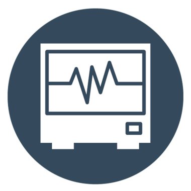 Kolayca değiştirilebilen veya düzenlenebilen Ecg Machine izole edilmiş Vektör simgesi