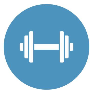 Kolayca değiştirilebilen ya da düzenlenebilen Dumbbell İzole Vektör simgesi