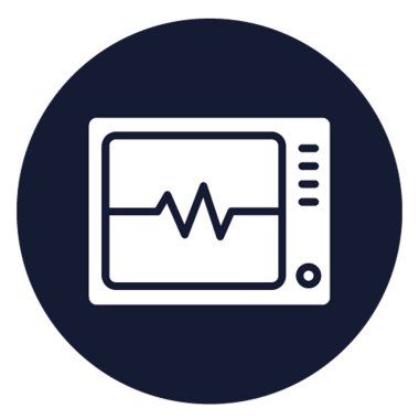 Kolayca değiştirilebilen veya düzenlenebilen Ecg Machine izole edilmiş Vektör simgesi
