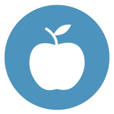 Kolayca değiştirilebilen ya da düzenlenebilen Apple izole edilmiş Vektör simgesi