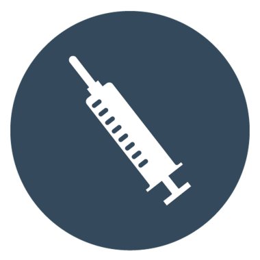 Kolayca değiştirilebilen veya düzenlenebilen enjeksiyon izole edilmiş Vektör simgesi