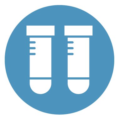 Kolayca değiştirilebilir veya düzenlenebilir test tübü izole edilmiş vektör simgesi