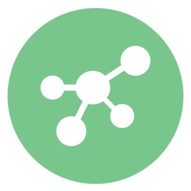 Kolayca değiştirilebilen ya da düzenlenebilen Atom İzole Vektör simgesi