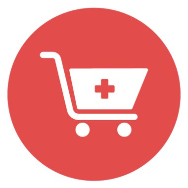 Eczane arabası izole edilmiş vektör simgesi kolayca değiştirilebilir ya da düzenlenebilir