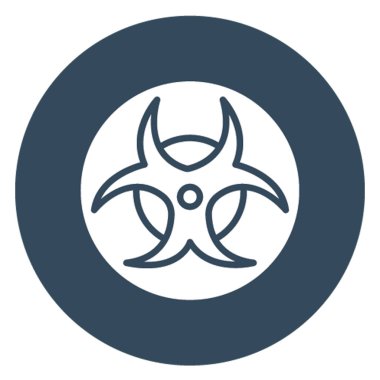 Biyolojik tehlike izole edilmiş Vektör simgesi kolayca değiştirilebilir veya düzenlenebilir