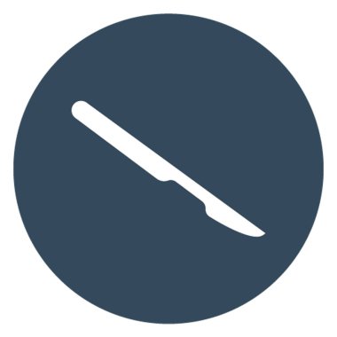 Kolayca değiştirilebilen ya da düzenlenebilen yalıtılmış Vektör simgesini neşterle