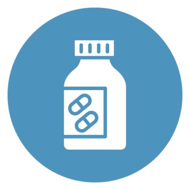 İlaç kavanozu izole edilmiş vektör simgesi kolayca değiştirilebilir ya da düzenlenebilir