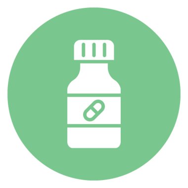 İlaç kavanozu izole edilmiş vektör simgesi kolayca değiştirilebilir ya da düzenlenebilir