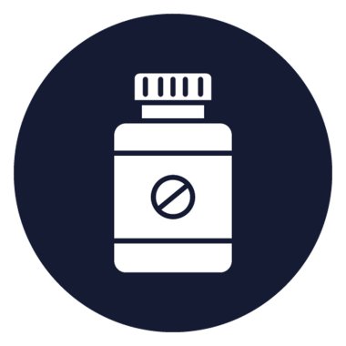 İlaç kavanozu izole edilmiş vektör simgesi kolayca değiştirilebilir ya da düzenlenebilir