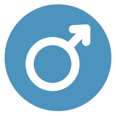 Kolayca değiştirilebilen ya da düzenlenebilen Erkek Cinsiyeti İzole Edilmiş Vektör simgesi