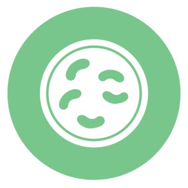 Kolayca değiştirilebilen ya da düzenlenebilen Mikroplar İzole Vektör simgesi