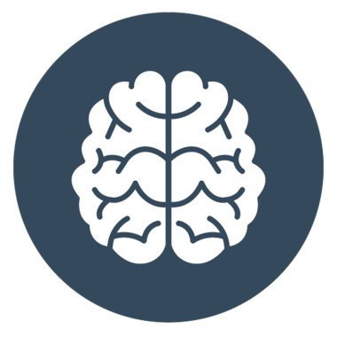 İnsan Beyni İzole Edilmiş Vektör simgesi Kolayca değiştirilebilir veya düzenlenebilir