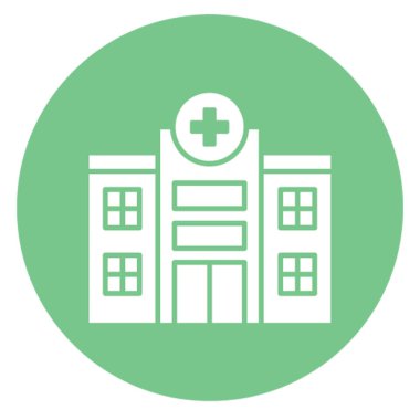 Kolayca değiştirilebilen ya da düzenlenebilen hastane izole edilmiş Vektör simgesi