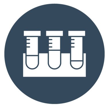 Kolayca değiştirilebilir veya düzenlenebilir test tübü izole edilmiş vektör simgesi