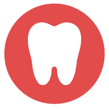 Kolayca değiştirilebilen ya da düzenlenebilen Diş İzole Vektör simgesi