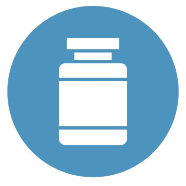 İlaç kavanozu izole edilmiş vektör simgesi kolayca değiştirilebilir ya da düzenlenebilir