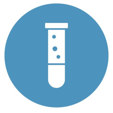Kolayca değiştirilebilir veya düzenlenebilir test tübü izole edilmiş vektör simgesi