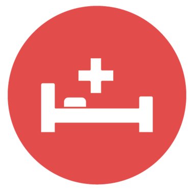 Hastane Yatağı İzole Vektör simgesi Kolayca değiştirilebilir veya düzenlenebilir