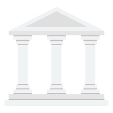 Bank, building Color Isolated Vector icon which can be easily modified