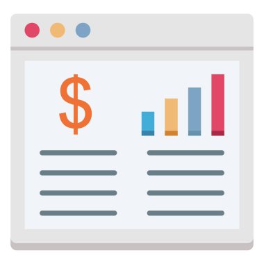Bar graph, graph Color Isolated Vector icon which can be easily modified