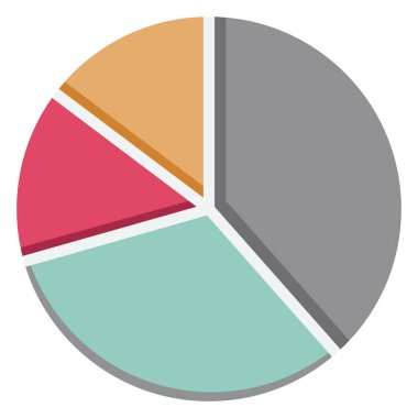Circular chart, infographic Color Isolated Vector icon which can be easily modified