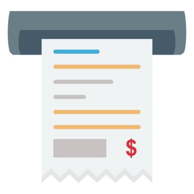 Atm slip, atm withdrawal Color Isolated Vector icon which can be easily modified