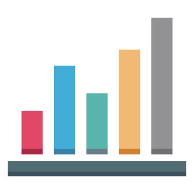 Bar chart, bar graph Color Isolated Vector icon which can be easily modified