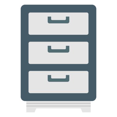 cabinet, chest of drawer Color Isolated Vector icon which can be easily modified
