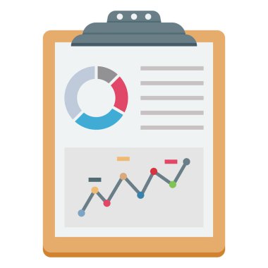 Analytics, business report Color Isolated Vector icon which can be easily modified