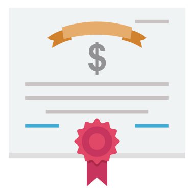 Certificate, certification Color Isolated Vector icon which can be easily modified