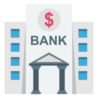 Bank, building Color Isolated Vector icon which can be easily modified