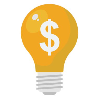 Bulb, business idea Color Isolated Vector icon which can be easily modified