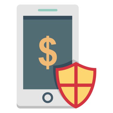 M commerce, mobile banking Color Isolated Vector icon which can be easily modified