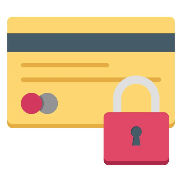 Atm Card Atm Card Security Color Isolated Vector Icon Which — Stok Vektör